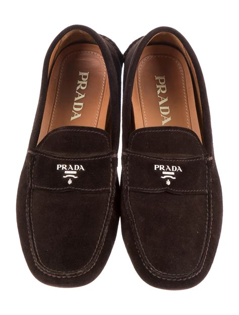 prada boy shoes|Prada suede loafer booties.